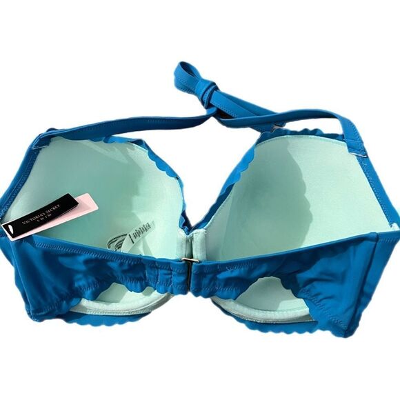 Victorias Secret Swim Zuma Sweetheart Demi Bikini top Bra Halter Teal - Picture 5 of 6